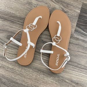 White sandals